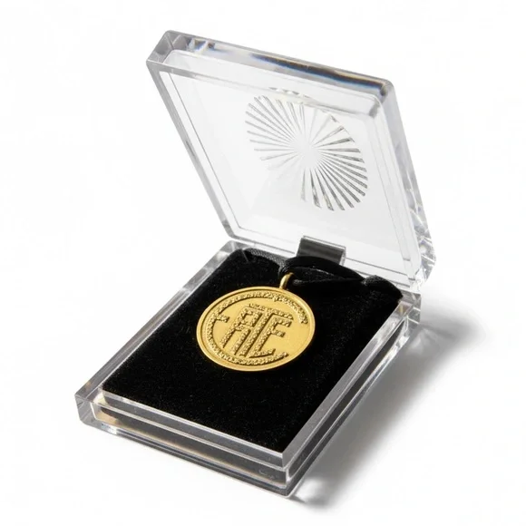 Erte Signed Art Deco Medallion Necklace: Parrot - Picture 3 of 5